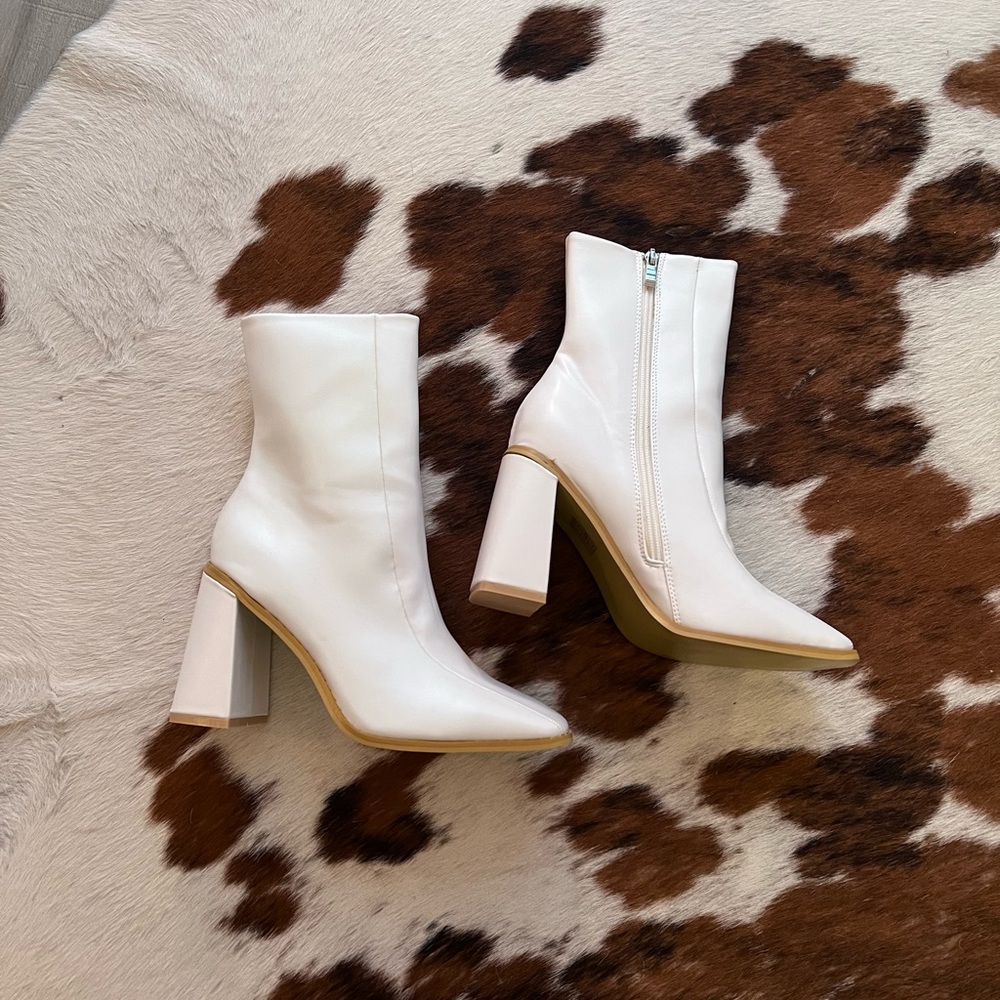 Nasty Gal Heeled White Boot